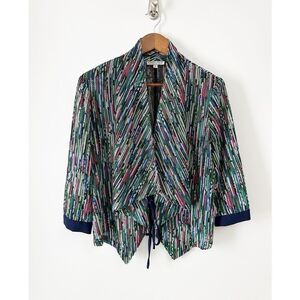 Alberto Makali Cardigan Multicolor Draped Size Large